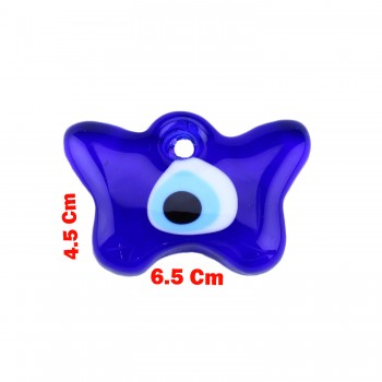 Cam Nazar Boncuğu Delikli Kelebek Modeli Küçük Cam Nazar Boncuğu Delikli Kelebek Modeli Küçük