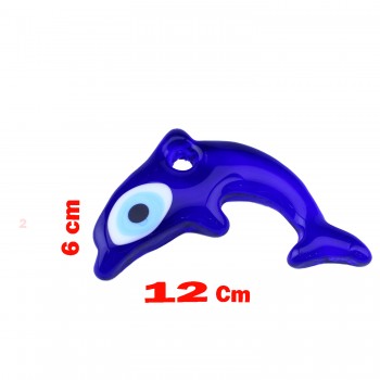 Cam Nazar Boncuğu Delikli Yunus Modeli Büyük Boy Cam Nazar Boncuğu Delikli Yunus Modeli Büyük Boy