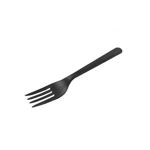 Plastik Çatal - 25 Adet  Siyah