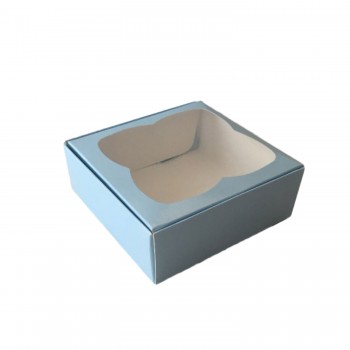 Çerçeveli Karton Kutu 9X9X3 CM - 50 Adet Mavi Çerçeveli Karton Kutu 9X9X3 CM - 50 Adet Mavi