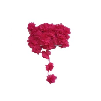 Lazer Kesim Tülden Çiçek - Şifon Çiçek - 10 Metre Fuşya Lazer Kesim Tülden Çiçek - Şifon Çiçek - 10 Metre Fuşya