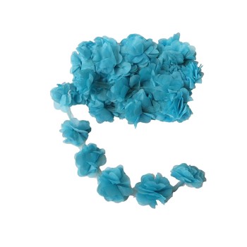 Lazer Kesim Tülden Çiçek - Şifon Çiçek - 10 Metre Mavi Lazer Kesim Tülden Çiçek - Şifon Çiçek - 10 Metre Mavi