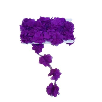 Lazer Kesim Tülden Çiçek - Şifon Çiçek - 10 Metre Mor Lazer Kesim Tülden Çiçek - Şifon Çiçek - 10 Metre Mor