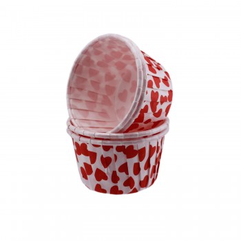 Cupcake Kalıbı Büyük Boy 62*40MM DESENLİ - 50 Adet Kalp Desenli Cupcake Kalıbı Büyük Boy 62*40MM DESENLİ - 50 Adet Kalp Desenli