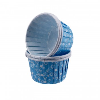 Cupcake Kalıbı Orta Boy 50*39 Mm KAR DESENLİ - 50 Adet Kar Desenli Mavi Cupcake Kalıbı Orta Boy 50*39 Mm KAR DESENLİ - 50 Adet Kar Desenli Mavi