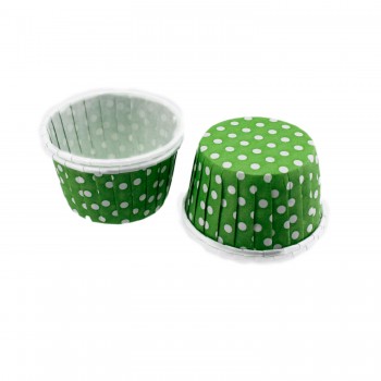 Cupcake Kalıbı Büyük Boy 62*40 Mm - 50 Adet Puantiyeli Yeşil Cupcake Kalıbı Büyük Boy 62*40 Mm - 50 Adet Puantiyeli Yeşil