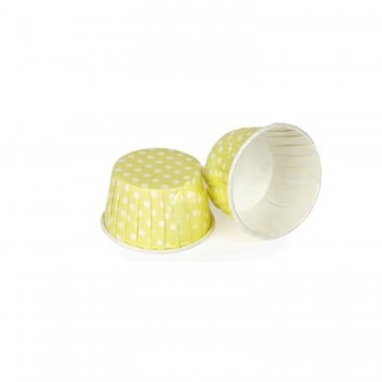 Cupcake Kalıbı Küçük Boy 44*35 Mm - 100 Adet Puantiyeli Sarı Cupcake Kalıbı Küçük Boy 44*35 Mm - 100 Adet Puantiyeli Sarı