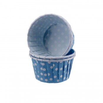 Cupcake Kalıbı Küçük Boy 44*35 Mm - 100 Adet Puantiyeli Mavi Cupcake Kalıbı Küçük Boy 44*35 Mm - 100 Adet Puantiyeli Mavi