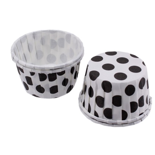 Cupcake Kalıbı Büyük Boy 62*40 Mm - 50 Adet  Puantiyeli  Beyaz