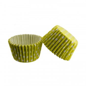 Cupcake Kalıbı Pet Kapsül Kek Kalıbı 48X34 MM - 100 Adet Puantiyeli Sarı Cupcake Kalıbı Pet Kapsül Kek Kalıbı 48X34 MM - 100 Adet Puantiyeli Sarı