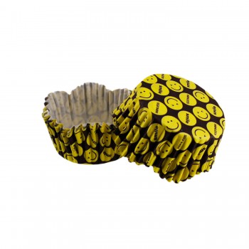 Cupcake Kalıbı Pet Kapsül Dalgalı Sarı Emoji Kek Kalıbı 65X38 MM - 100 Adet Cupcake Kalıbı Pet Kapsül Dalgalı Sarı Emoji Kek Kalıbı 65X38 MM - 100 Adet