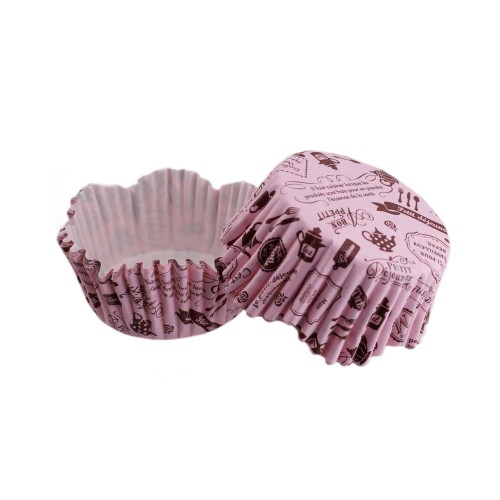 Cupcake Kalıbı Pet Kapsül Mutfak Desenli Dalgalı Kek Kalıbı 65X38 MM - 100 Adet