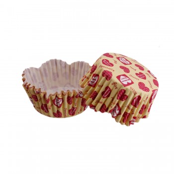 Cupcake Kalıbı Pet Kapsül Dalgalı Sarıya Kırmızı Kalpli Yazılı Kek Kalıbı 65X38 MM - 100 Adet Cupcake Kalıbı Pet Kapsül Dalgalı Sarıya Kırmızı Kalpli Yazılı Kek Kalıbı 65X38 MM - 100 Adet
