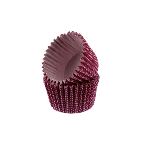 Cupcake Kalıbı Pet Kapsül  Kek Kalıbı48X34 MM - 100 Adet  Mor Küçük Puanlı
