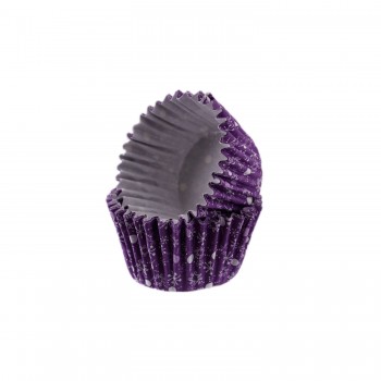 Cupcake Kalıbı Pet Kapsül Kek Kalıbı48X34 MM - 100 Adet Kar Desenli Mor Cupcake Kalıbı Pet Kapsül Kek Kalıbı48X34 MM - 100 Adet Kar Desenli Mor