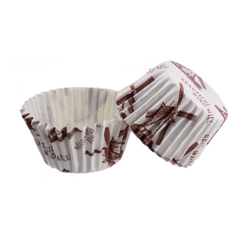 Cupcake Kalıbı Pet Kapsül  Kek Kalıbı 48X34 MM - 100 Adet  Ruzgar Türübünü Desenli