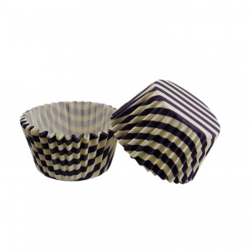 Cupcake Kalıbı Pet Kapsül Kek Kalıbı 48X34 MM - 100 Adet Kreme Mor Cizgili Cupcake Kalıbı Pet Kapsül Kek Kalıbı 48X34 MM - 100 Adet Kreme Mor Cizgili