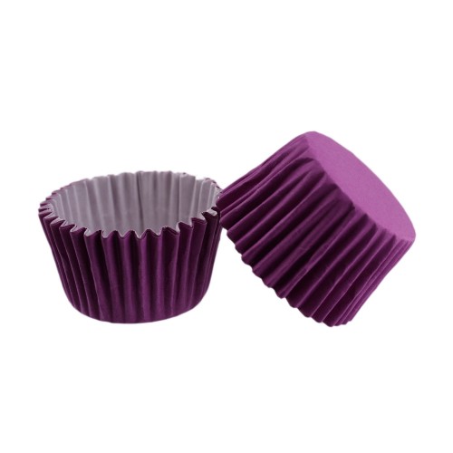 Cupcake Kalıbı Pet Kapsül  Kek Kalıbı 48X34 MM - 100 Adet  Lila