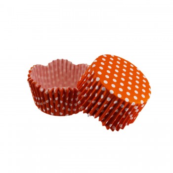 Cupcake Kalıbı Pet Kapsül Dalgalı Kek Kalıbı 65X38 MM - 100 Adet Puantiyeli Turuncu Cupcake Kalıbı Pet Kapsül Dalgalı Kek Kalıbı 65X38 MM - 100 Adet Puantiyeli Turuncu