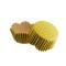 Cupcake Kalıbı Pet Kapsül Dalgalı Kek Kalıbı 65X38 MM - 100 Adet  Puantiyeli  Sarı