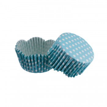 Cupcake Kalıbı Pet Kapsül Dalgalı Kek Kalıbı 65X38 MM - 100 Adet Puantiyeli Mavi Cupcake Kalıbı Pet Kapsül Dalgalı Kek Kalıbı 65X38 MM - 100 Adet Puantiyeli Mavi