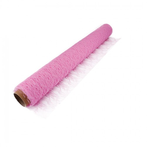 Dantel Tül Rulo 48 CM X 10 Metre  Pembe