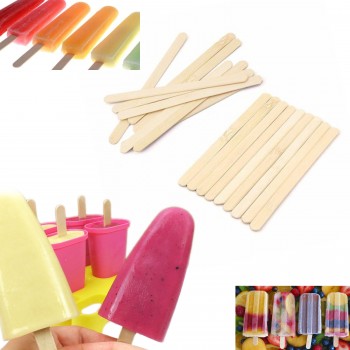 Dondurma Çubuğu-Ahşap Oval Uçlu - 50 Adet