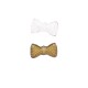 Polyester Fiyonk Hazır Papyon 1 CM X 2 CM - 100 Adet  Altın