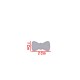 Polyester Fiyonk Hazır Papyon 1 CM X 2 CM - 100 Adet  Gümüş