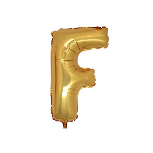 Folyo Balon Harf 90 Cm Altın Renk Folyo Alfabe  F Harfi