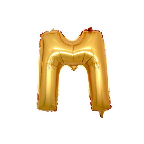 Folyo Balon Harf 90 Cm Altın Renk Folyo Alfabe  M Harfi