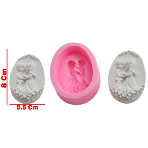 Gelin Damat Silikon Kalıp 8x5.5 CM