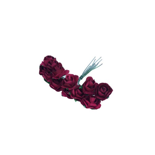 Kağıt Gül Küçük - 144 Adet  Bordo