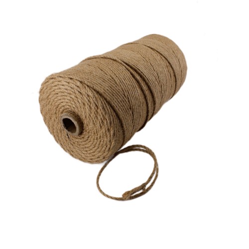 Jüt Halat Kendir 3 Mm Doğal Halat İp - 30 Metre