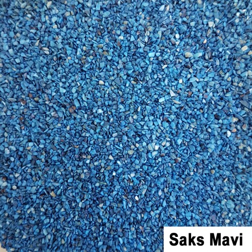 Kabuk Kumu - Öğütülmüş Deniz Kabuğu  Saks Mavi