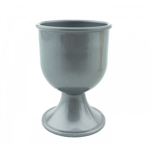 Plastik Kadeh 6x4 CM - 12 Adet  Gümüş