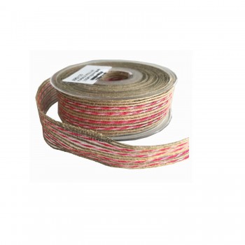 Kanaviçe Kurdele Kenarı Fitilli 2.5 CM  - 10 Metre  Fuşya