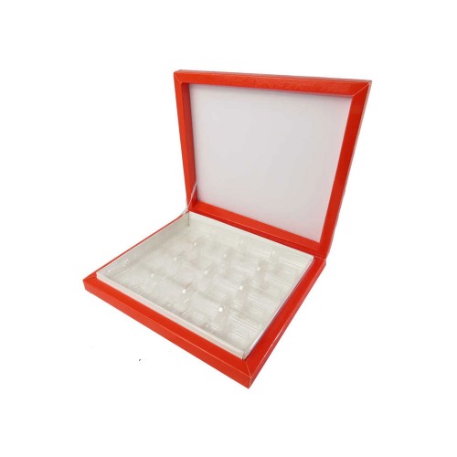 Karton Çikolata Kutusu 16'lı Separatörlü 23.5 X 22.5 CM   Kırmızı