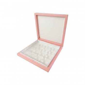 Karton Çikolata Kutusu 16'lı Separatörlü 23.5 X 22.5 CM   Pembe