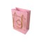 Karton Hediye Çantası Saray Desenli Gold Yaldızlı 12X17 - 25 Adet  Pembe
