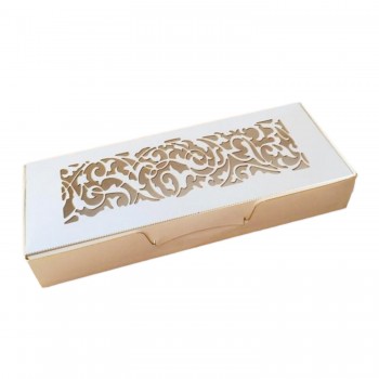 Karton Kutu Lazer Kesim 6.5X16X2.5 CM - 25 Adet Beyaz Karton Kutu Lazer Kesim 6.5X16X2.5 CM - 25 Adet Beyaz