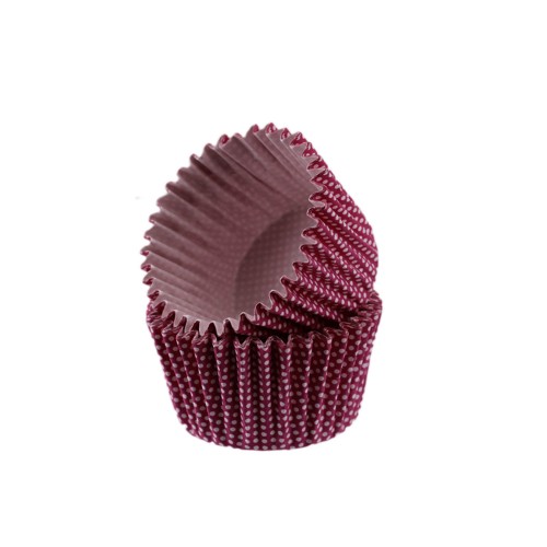 Kek Kalıbı Pet Kapsül 52X45 Mm Kağıt Cupcake Kağıdı - 100 Adet  Mor Küçük Puanlı