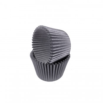 Kek Kalıbı Pet Kapsül 52X45 MM Kağıt Cupcake Kalıbı - 100 Adet Gri Kek Kalıbı Pet Kapsül 52X45 MM Kağıt Cupcake Kalıbı - 100 Adet Gri