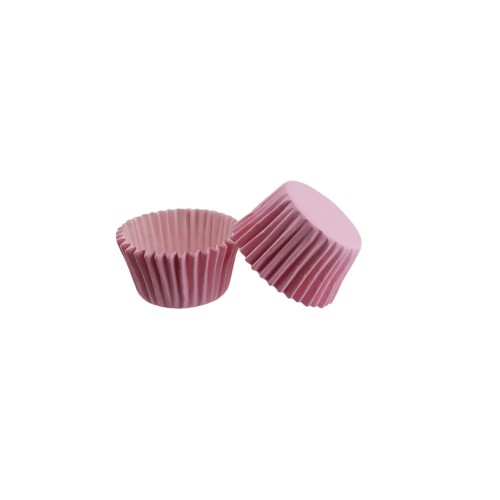Kek Kalıbı Pet Kapsül 52X45 MM Kağıt Cupcake Kalıbı - 100 Adet  Pembe