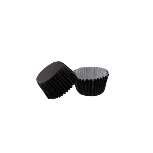 Kek Kalıbı Pet Kapsül 52X45 MM Kağıt Cupcake Kalıbı - 100 Adet  Siyah