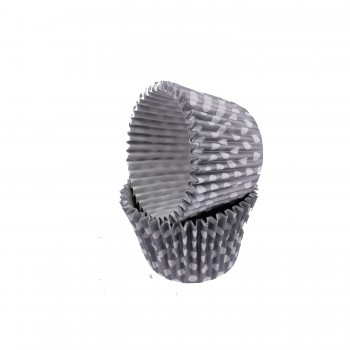 Kek Kalıbı Pet Kapsül 52X45 MM Kağıt Cupcake Kağıdı - 100 Adet Puantiyeli Gümüş Kek Kalıbı Pet Kapsül 52X45 MM Kağıt Cupcake Kağıdı - 100 Adet Puantiyeli Gümüş