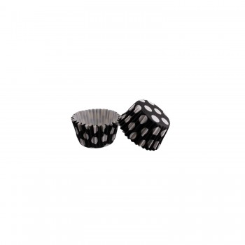 Kek Kalıbı Pet Kapsül 52X45 MM Kağıt Cupcake Kağıdı - 100 Adet Puantiyeli Siyah Kek Kalıbı Pet Kapsül 52X45 MM Kağıt Cupcake Kağıdı - 100 Adet Puantiyeli Siyah