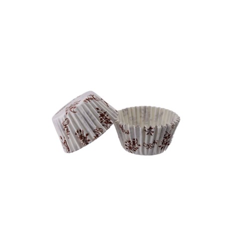 Kek Kalıbı Pet Kapsül 52X45 MM Kağıt Cupcake Kağıdı - 100 Adet  Sarmaşık Desenli