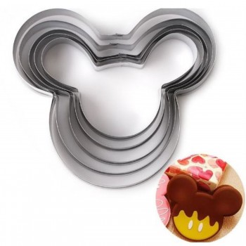 Kek Kurabiye Ve Pasta Kalıbı Metal 5 Li Set Mickey Mause