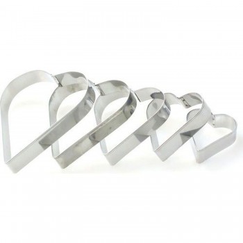 Kek Kurabiye Ve Pasta Kalıbı Metal Kalp Modeli 5 Li Set Kek Kurabiye Ve Pasta Kalıbı Metal Kalp Modeli 5 Li Set